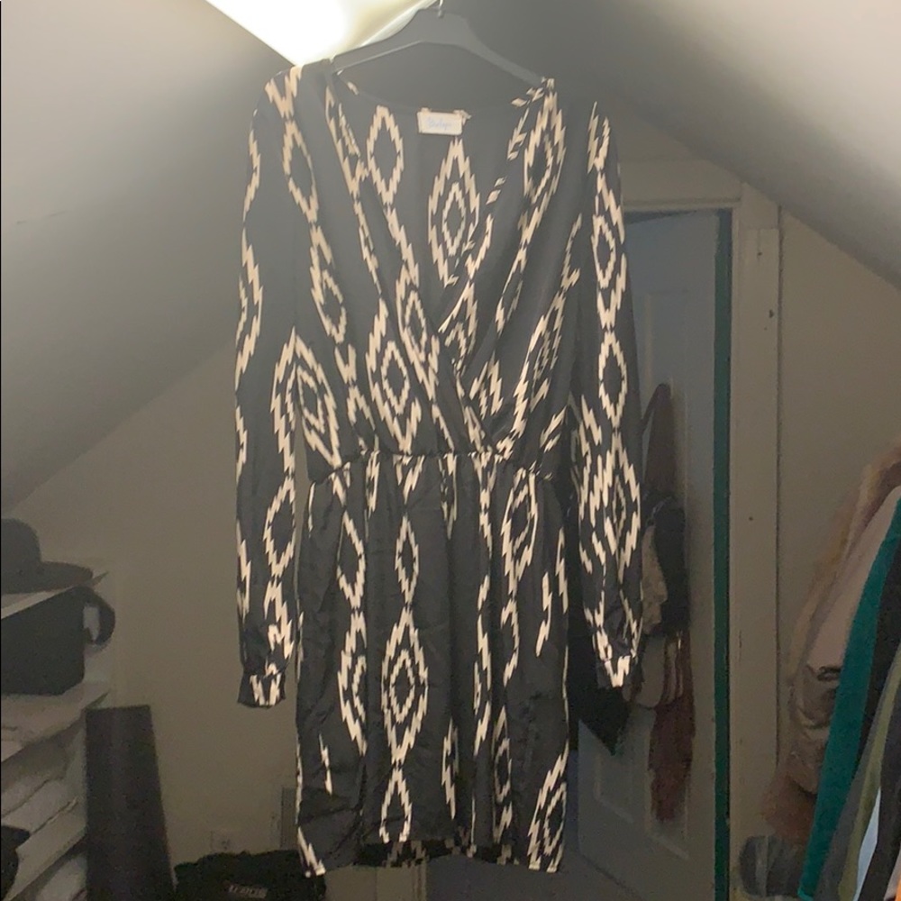 Printed wrap dress